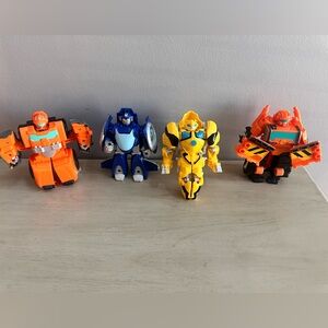 Hasbro Playskool Hero Bots 1 Step Easy Transformers 4” To 8”  TOMY Lot Of 4